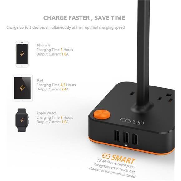 Headphone Stand with USB Charger Desktop Gaming Headset Holder Hanger - Picture 4 of 6